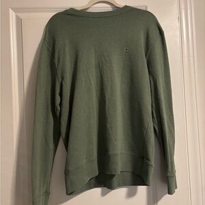 Crown & Ivy Sage Green Ribbed Crewneck